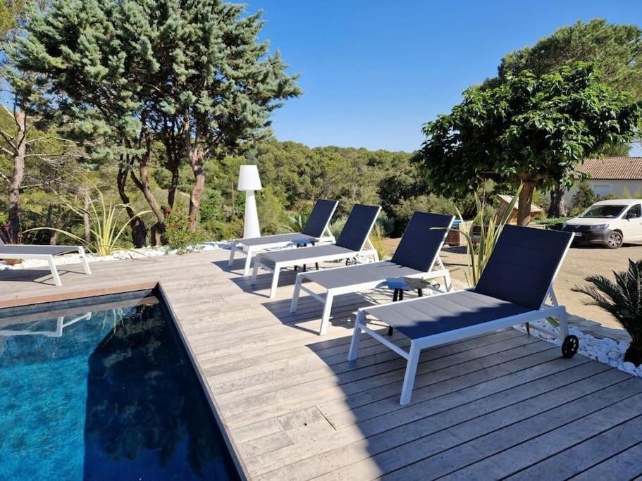 Magnifique Villa De Luxe Au Coeur De La Garrigue Nîmes Exterior foto